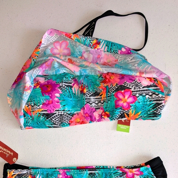 Arizona Jean Company Floral Flounce Bikini - Picture 3 of 6